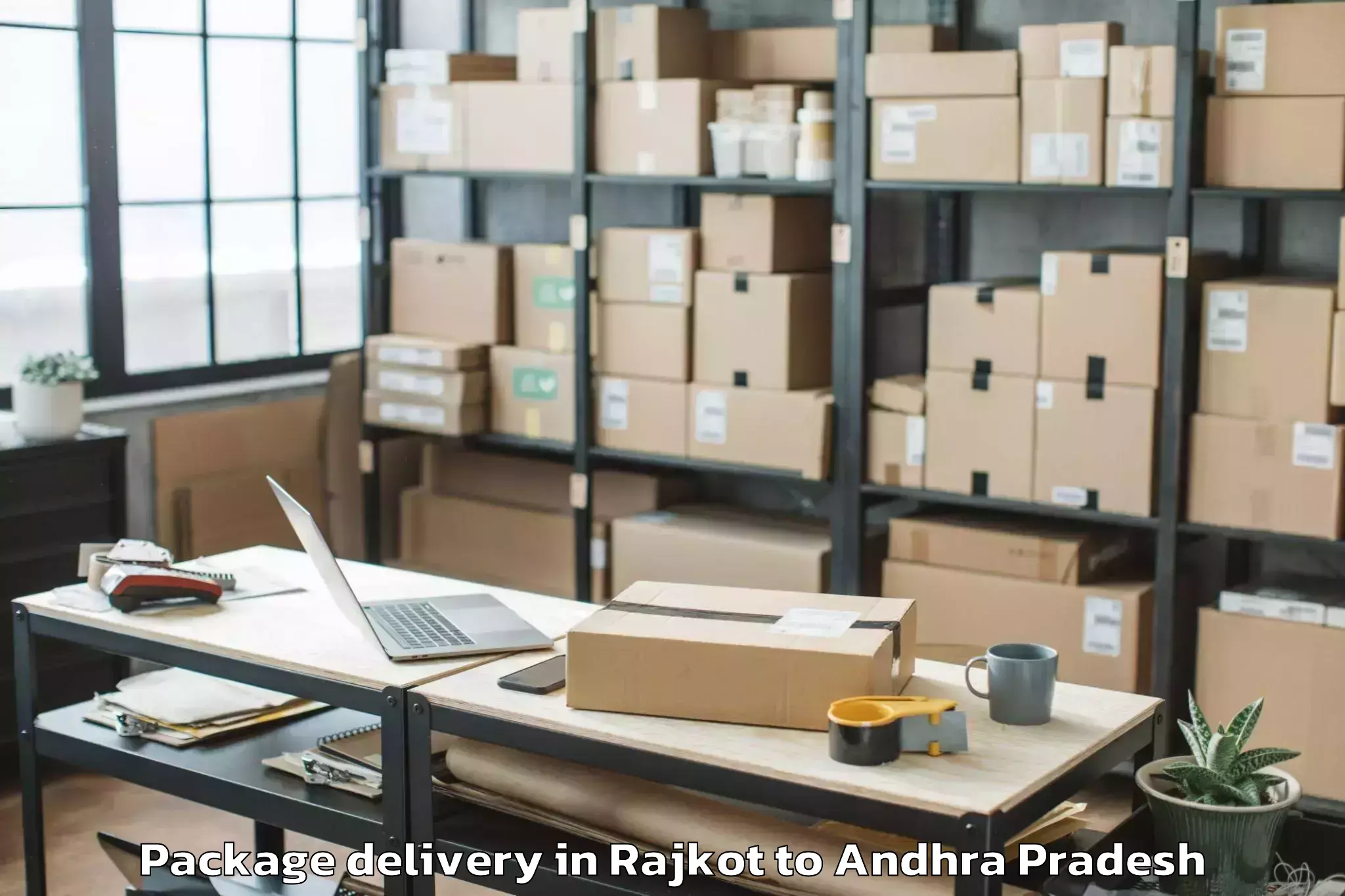 Trusted Rajkot to Akasahebpeta Package Delivery